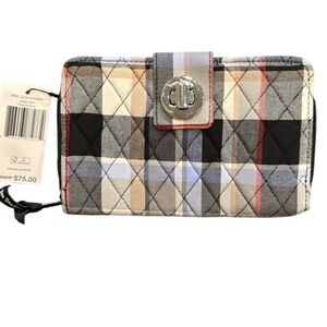 Vera Bradley RFID Turnlock Wallet in Perfectly Plaid
